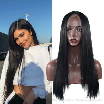 Long Straight Synthetic Heat Resistant Fiber Hair 13x6 lace front wig with baby hair Wigs for Black Women